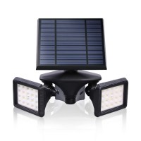 Emaner Motion Sensor Solar Light Outdoor, Dusk To Dawn Wireless Security Led Flood Light, 6000K Very Bright, Solar Powered Landscape Spotlights Waterproof For Garden/Driveway/Porch, (1-Pack)