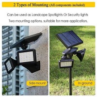 Emaner Motion Sensor Solar Light Outdoor, Dusk To Dawn Wireless Security Led Flood Light, 6000K Very Bright, Solar Powered Landscape Spotlights Waterproof For Garden/Driveway/Porch, (1-Pack)