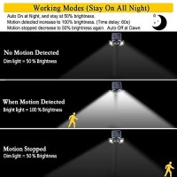 Emaner Motion Sensor Solar Light Outdoor, Dusk To Dawn Wireless Security Led Flood Light, 6000K Very Bright, Solar Powered Landscape Spotlights Waterproof For Garden/Driveway/Porch, (1-Pack)