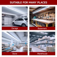 Kihung 8 Pack Led Shop Light 4Ft 40W 5200Lm 6000K Super Bright White V Shape T8 Led Tube Light Clear Cover 4 Foot Strip