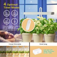 Growled 20W Full Spectrum Led Grow Light, Auto Timer, Suitable For 8 Pots, Easy Installation, Eu Reach Certified Safe Material