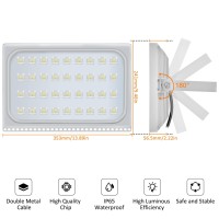 Viugreum 200W Led Flood Light, New Slim Design, Ip67 Waterproof Outdoor Floodlights, 16000Lm Daylight White(6000-6500K), Super Bright Security Wall Light For Garage, Garden, Yard, Square, Warehouse