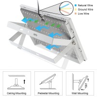 Viugreum 200W Led Flood Light, New Slim Design, Ip67 Waterproof Outdoor Floodlights, 16000Lm Daylight White(6000-6500K), Super Bright Security Wall Light For Garage, Garden, Yard, Square, Warehouse