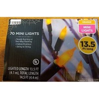 Wm 70 Orange Mini Lights With Black Wire, 13.5 Feet