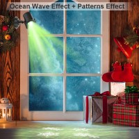 Ocean Wave Christmas Projector Lights Elec3 16 Slides 2 In 1 Pattern Projection Lights Decoration Landscape Lights Used Outdoo