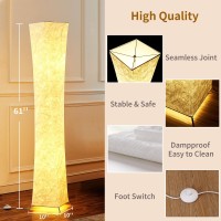 Chiphy Floor Lamp Dimmable 61 Tall Standing Lamp 3 Levels Adjustable Brightness 12Wx2 Led Bulbs Column Floor Light Wwhite