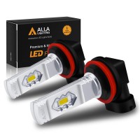 Alla Lighting 3800Lm H16 H11 H8 Led Fog Lights Or Drl Bulbs, 3000K Golden Yellow, Xtreme Super Bright Eti 56-Smd 12V Lamps Replacement