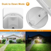 Lepower 3500Lm Dusk To Dawn Flood Light Outdoor,35W Led Flood Light, Outdoor Security Lights With Photocell, 3200K, Ip65 Waterproof, 3 Head, Exterior Flood Lights For Garden, Garage, House, Backyard