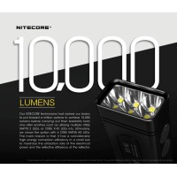 Nitecore Tm10K Tm10K Tiny Monster 10,000 Lumen Burst Rechargeable Flashlight, Black