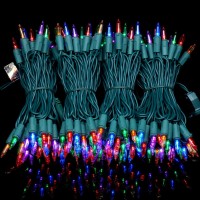 Yuletime Multicolor Led Christmas Lights With Green Wire, 66 Feet 200 Count Ul Certified Commercial Grade Led Holiday String Light Set (Multicolor - Green Wire)