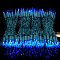 Yuletime Blue Led Christmas Lights With Green Wire, 66 Feet 200 Count Ul Certified Commercial Grade Led Holiday String Light Set (Blue - Green Wire)