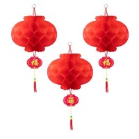 Favide 20 Pieces 10 Inch Chinese Red Paper Lanterns Festival Decorations For New Year, Spring Festival, Wedding And Restaurant