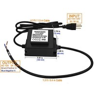 Cnbrighter Waterproof 12V Ac Transformer 5A 60W,110V-120V Ac To 12V Ac Led Power Supply, Voltage Converter Led Driver,Adapter For Outdoor Landscape Lighting/Swimming Pool Light (60 Watts)