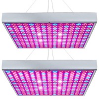 Hytekgro Led Grow Light 225 Leds Plant Lights Red Blue White Panel Growing Lamps For Indoor Plants Seedling Vegetable And Flower (2 Pack)