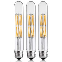 Leools T10 Led Bulbs,12W Dimmable Tubular Led Bulb,100 Watt Equivalent Edison Style Vintage Led Filament Light Bulb, E26 Long Tube Bulb,2700K Soft Warm White,7.3In(185Mm),3-Pack.