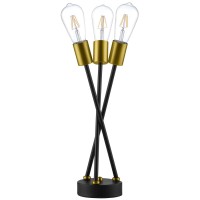 Modway Bedeck Contemporary Modern Brass Metal Side End Table Lamp