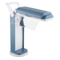 Ottlite 13 Watt Magnifier Task Lamp With 2X Magnification And Swivel Base Dark Blue