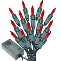 Holiday Essence Red Musical Christmas Lights - Plays 25 Classical Holiday Songs - 140 Indoor 8 Function Chaser - Green Wire - 31.2 Ft Wire Length, 2