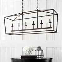 Jonathan Y Jyl7439A Pagoda Lantern Dimmable Adjustable Metal Led Pendant Classic Traditional Farmhouse Dining Room Living Room Kitchen Foyer Bedroom Hallway, 49 In, Oil Rubbed Bronze