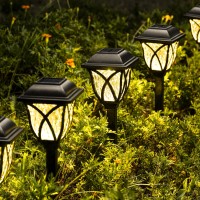 Solpex 6 Pack Solar Outdoor Lights, Led Decorative Solar Garden Lights, Solar Outside Lights For Yard, Landscapes, Gardens, Pathways, Walkways And Driveways