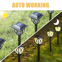 Solpex 6 Pack Solar Outdoor Lights, Led Decorative Solar Garden Lights, Solar Outside Lights For Yard, Landscapes, Gardens, Pathways, Walkways And Driveways