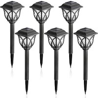 Solpex 6 Pack Solar Outdoor Lights, Led Decorative Solar Garden Lights, Solar Outside Lights For Yard, Landscapes, Gardens, Pathways, Walkways And Driveways