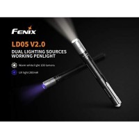 Fenix Ld05 V2.0 100 Lumen Neutral White/Uv Pen-Type Led Flashlight Bundle With 2 X Aaa Edisonbright Batteries