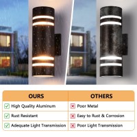 Housen Solutions Outdoor Light Fixture, Ip63 Waterproof Up Down Porch Lights Outdoor, Oil Rubbed Bronze Aluminum Exterior Lighting Fixture, Outdoor Lights For House