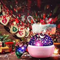 Star Night Light Projector For Girls, Mokoqi Toys For 3-8 Year Old Girls Star Sky / Sea Animal 2 In1 Night Lamps For Bedroom, Chirstmas Xmax Birthday Gifts For 2-10 Year Olds Kids Toddler Toys-Pink