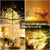 Smilingtown Starry Fairy String Lights 24 Pack 20 Ledstrand 72Ft Firefly Copper Wire Lights Battery Powered Lights For Wedding