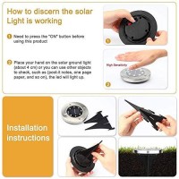 Aogist Solar Ground Lights,8 Pack In-Ground Lights 8 Led Garden Lights Patio Disk Lights Outdoor Landscape Lighting For Lawn Patio Pathway Yard Deck Walkway