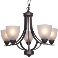 Vinluz 5 Light Shaded Contemporary Chandeliers With Alabaster Glass Oil Rubbed Bronze Modern Light Fixtures Ceiling Hanging Rust