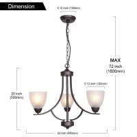 Vinluz 3 Light Shaded Contemporary Chandeliers With Alabaster Glass Oil Rubbed Bronze Modern Light Fixtures Ceiling Hanging Mid