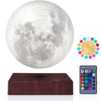 Vgazer Moon Lamp 3D Printing Magnetic Levitating Moon Light Lamps For Homeoffice Decor Creative Gift6 Inchhas 16 Colors 20 Mo