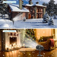 Christmas Projector Light Elec3 Outdoor Snowfall Led Projector Waterproof Rotating Snow Projection With Rf Remote Snow Decorative Projector For Christmas, Halloween Party, Wedding, Garden Decoration