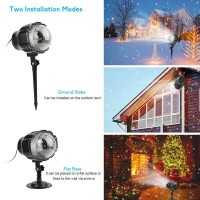 Christmas Projector Light Elec3 Outdoor Snowfall Led Projector Waterproof Rotating Snow Projection With Rf Remote Snow Decorative Projector For Christmas, Halloween Party, Wedding, Garden Decoration