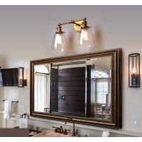 Phansthy Retro Industrial 2-Light Wall Sconces, Bathroom Vanity Light Fixtures, Wall Light With Dual 5.6