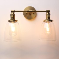 Phansthy Retro Industrial 2-Light Wall Sconces, Bathroom Vanity Light Fixtures, Wall Light With Dual 5.6