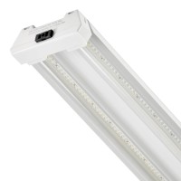 Maxxima 2 Ft Utility Led Shop Light Fixture 20 Watt Linkable Clear Lens 5000K Daylight 2500 Lumens Plug In Pull Chain I