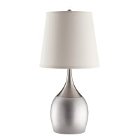 This set of two silver and white metal table lamps is a ideal piece for decorating homes and it will add peace and vibrant positive energy to your homeYou can place this table lamp in living room or any other space It does not include any other featured p