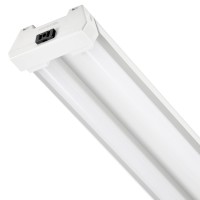 Maxxima 2 Ft Utility Led Shop Light Fixture 20 Watt Linkable Frosted Lens 5000K Daylight 2000 Lumens Plug In Pull Chain