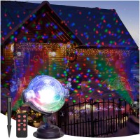 Vanthylit Christmas Projector Lights Multi Function Rotating Falling Snow Projector For Xmas Moving Points Landscape Lights For Home Yard Garden Party And For Show Club Pub