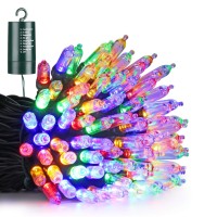 Joomer Battery Christmas Lights, 33Ft 100Led Battery Operated Mini String Lights 8 Lighting Modes Timer Waterproof For Home, Garden, Party, Holiday, Christmas Trees Decoration (Multicolor)