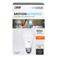 Feit Electric Led Built-In Motion Sensor Intellibulb - A19 With An E26 Medium Base Light Bulb - 60W Equivalent - 15 Year Life - 800 Lumen - 2700K Soft White