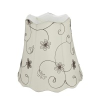 Aspen Creative 34064 Transitional Scallop Bell Shape Spider Construction Lamp Shade In Off White, 16