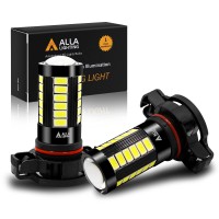 Alla Lighting Bright 2504 PSX24W LED Fog Lights Bulbs 12276 6000K Xenon White Fog Lamps Replacement 2800 Lumens Upgrade This listing features one pair 2 pieces 2504PSX24W LED Bulbs extremely super bright high power 6000K xenon white with projector lens es