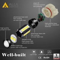 Alla Lighting Bright 5201 DRL PS19W 5202 LED Fog Lights Bulbs PS24WFF 12085C1 6000K Xenon White Fog Lamps Replacement 2800 Lumens Upgrade This listing features one pair 2 pieces 52015202 LED Bulbs extremely super bright high power 6000K xenon white with p