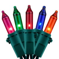 Yuletime Multicolor Christmas Lights, 66 Feet 200 Count Ul Certified String Lights, 2 Sets Of 33 Ft 100 Count Incandescent Mini Lights (Multicolor)