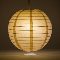 Quasimoon Paperlanternstore.Com (5-Pack) 14 Inch Dusty Sand Rose Round Paper Lantern, Even Ribbing, Hanging Decoration