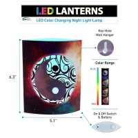 Cota Global Color Changing Led Light Lantern Yin Yang Art Design Home Garden D